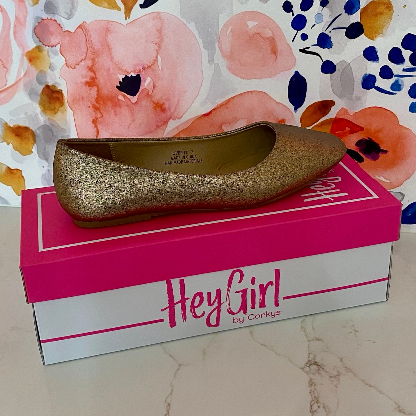 Corkys Over It Bronze Ballet Flats