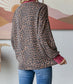 Ribbed Animal Print Relaxed Fit Long Sleeve