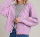 Lavender Button Down Knit Cardigan