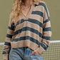 Lightweight Striped Polo Sweater