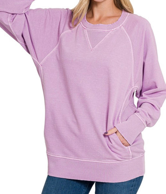 French Terry Pullover with Pockets