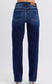 Judy Blue Mid Rise Straight Leg Fray Hem Jeans 82622