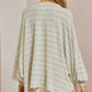 Plus Striped Dolman Sleeve Top