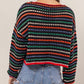 Black Multi-Color Striped Sweater