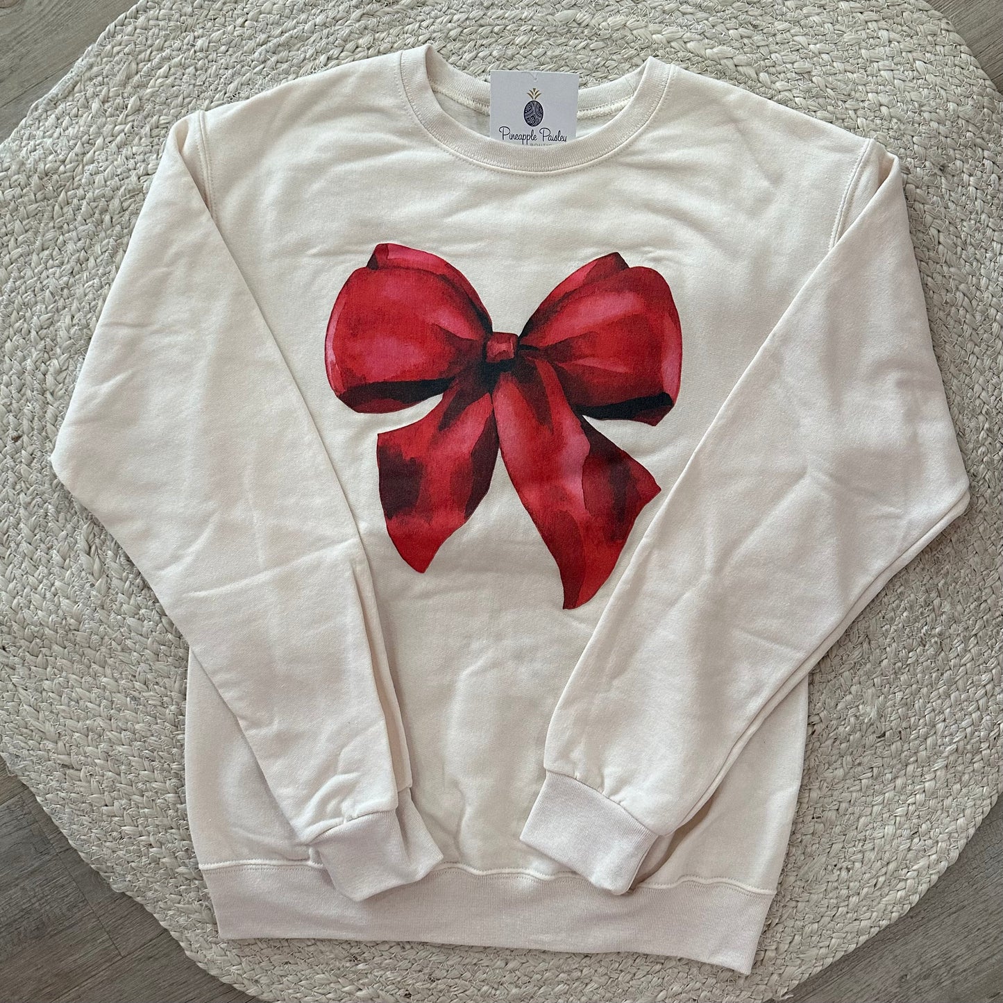 Cream Bow Sweatshirt