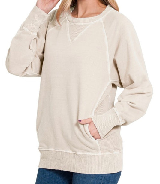 French Terry Pullover with Pockets