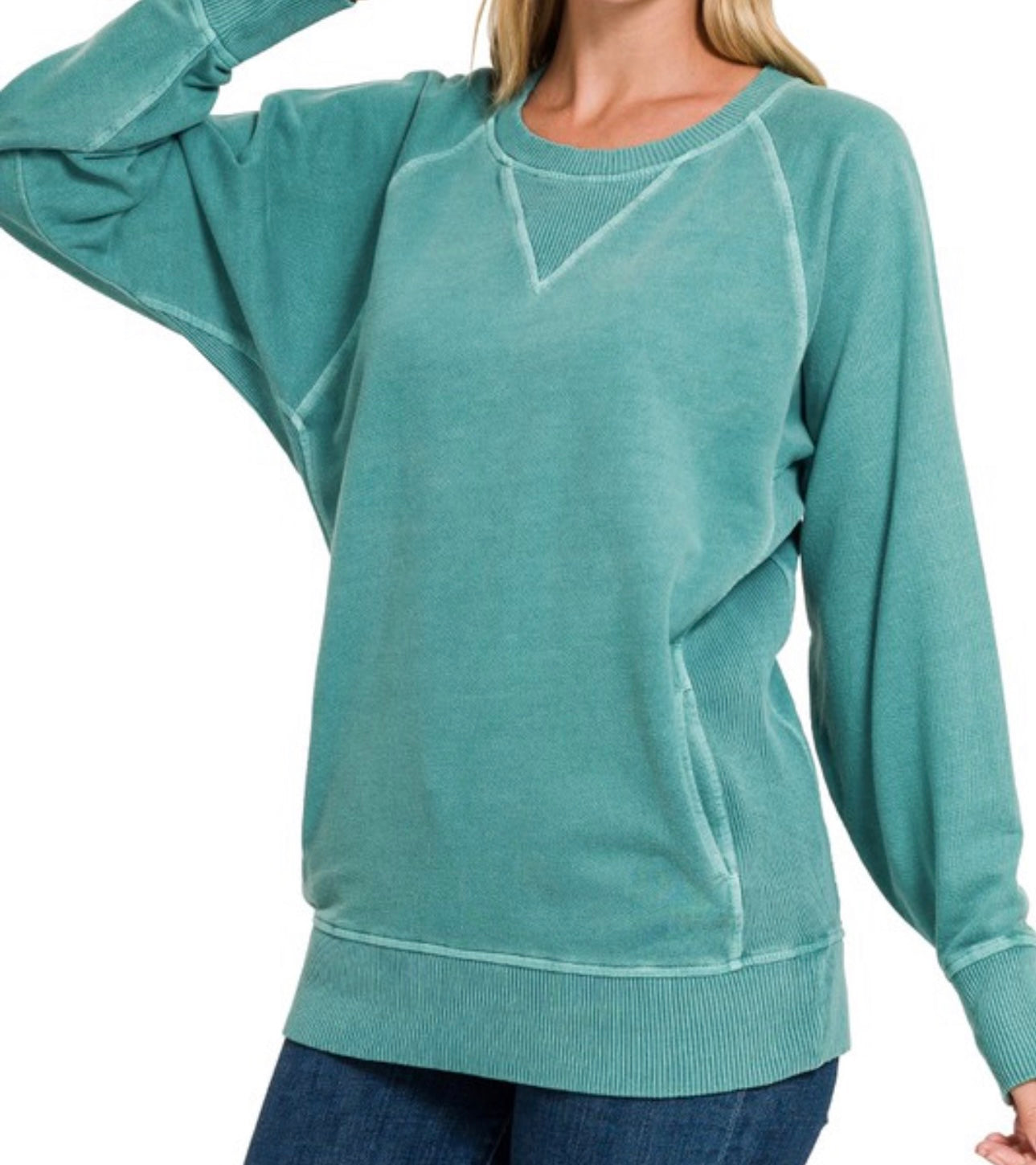 French Terry Pullover with Pockets