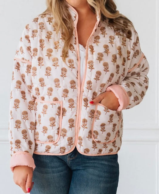 Ivory Dandelion Quilted Jacket