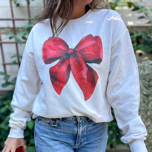 Cream Bow Sweatshirt