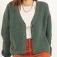 Green Batwing Sleeve Cardigan