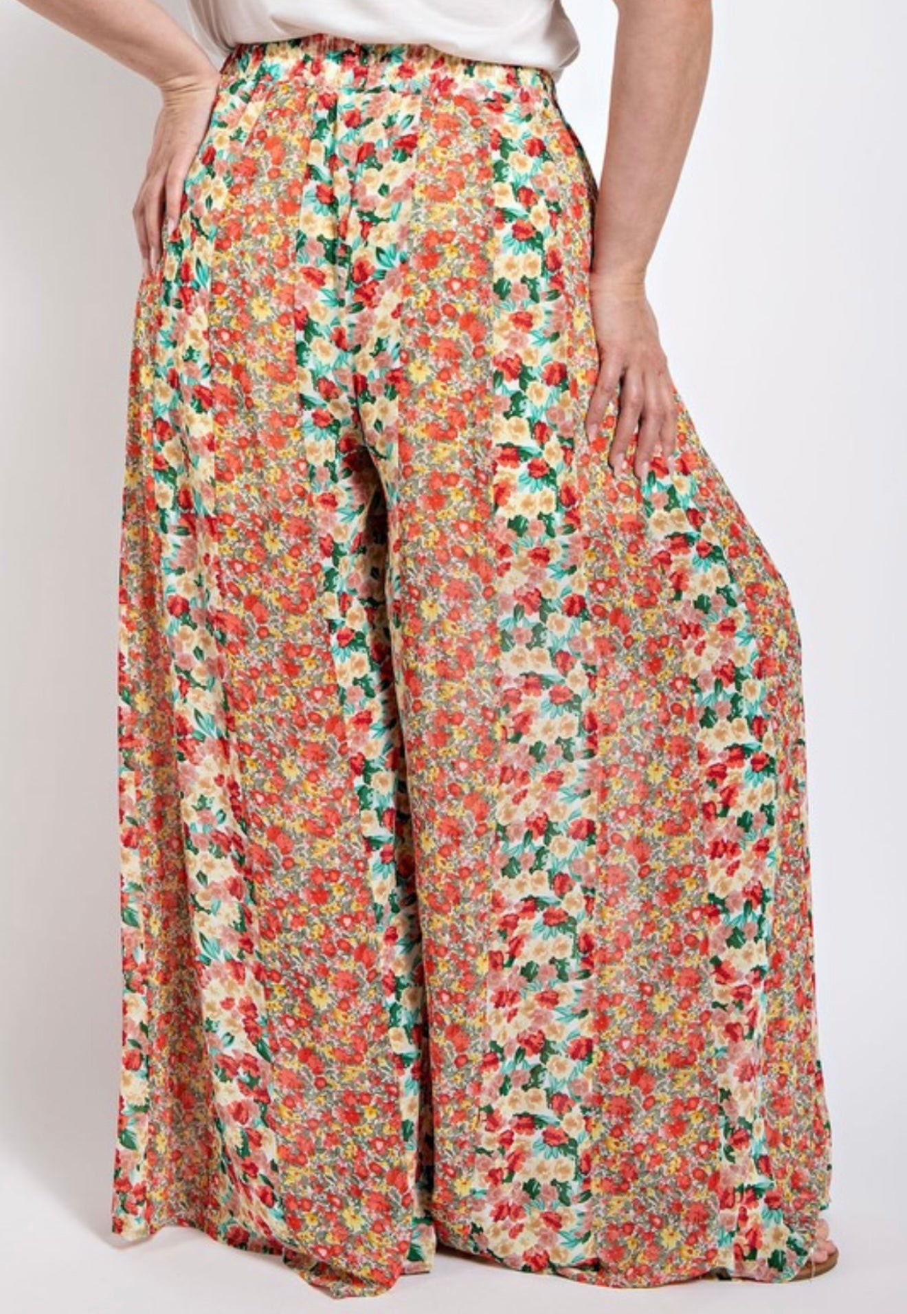 Floral Wide Leg Pants