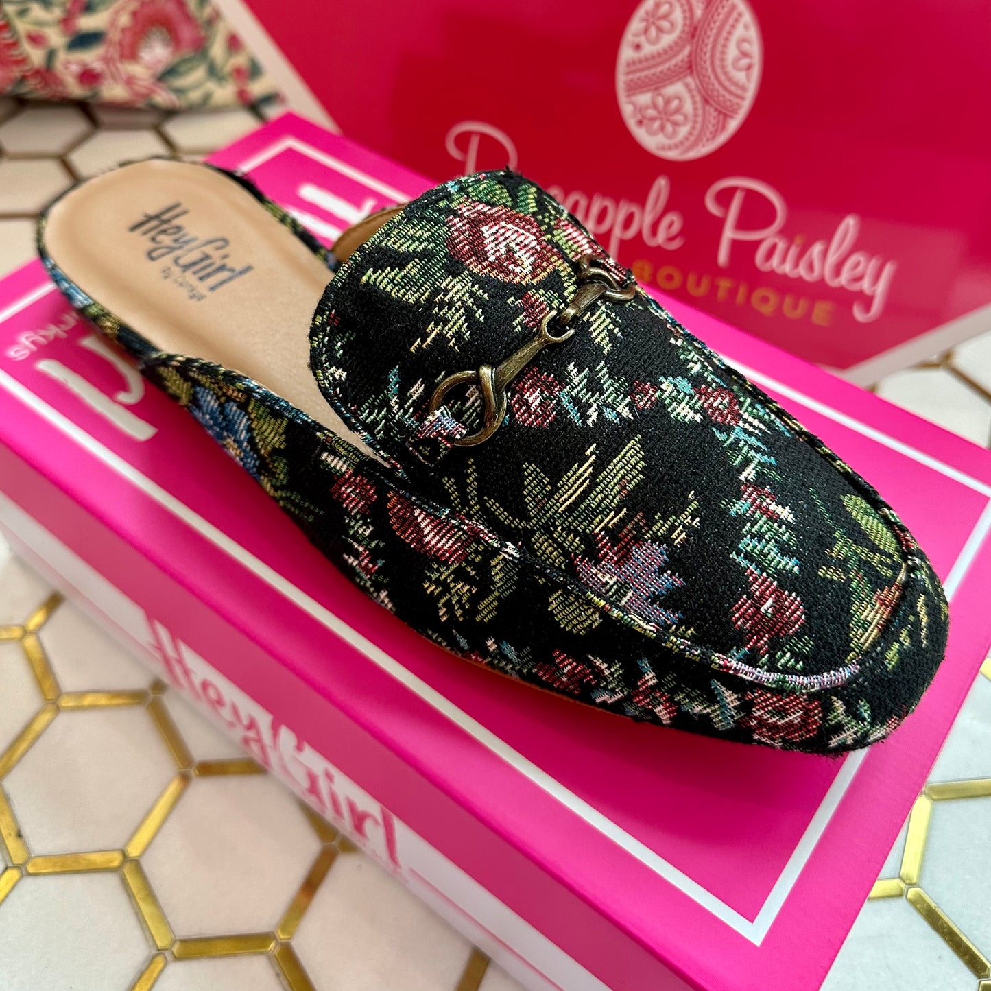 Corkys Brocade Floral Mule