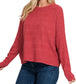 Ribbed Dolman Long Sleeve Top