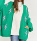 Lightning Bolt Oversized Sweater Cardigan