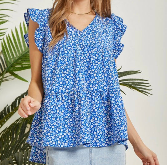 Flowy Floral Babydoll Top