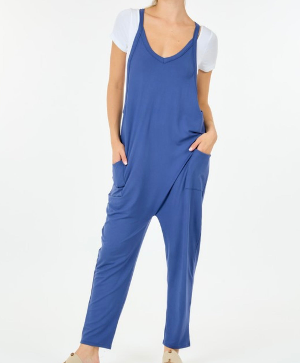 Solid Loose Fit Jumpsuit