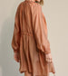 Dusty Peach Lightweight Cinch Waist Jacket