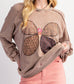 Butterfly Patch Washed Terry Knit Pullover