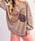 Butterfly Patch Washed Terry Knit Pullover